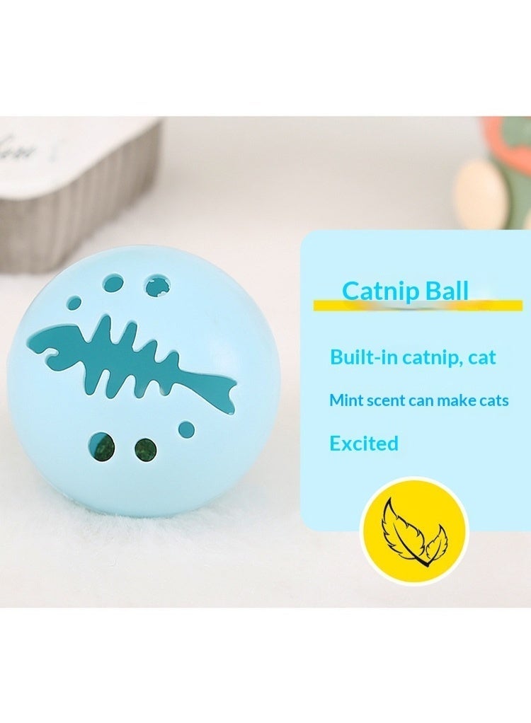 Triotail Interactive Cat Ball Toy Set for Indoor Cats – Flash Ball, Bell Ball & Catnip Ball, Self Play Stimulation, Lightweight Safe Plastic, Gift for Cat Lovers - Image 4